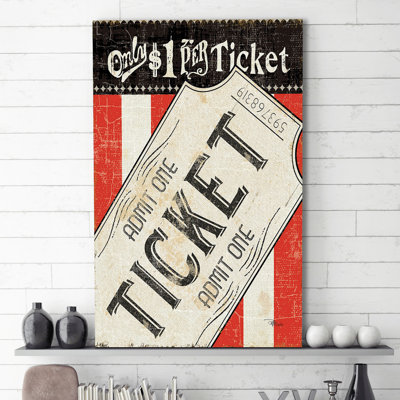 Impression sur toile tendue movie ticket