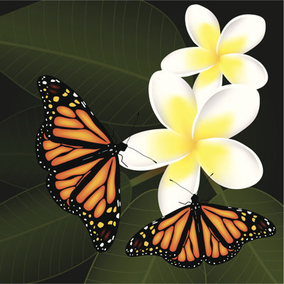«Clasine Butterflies On Canvas» par Dahliamm, impression