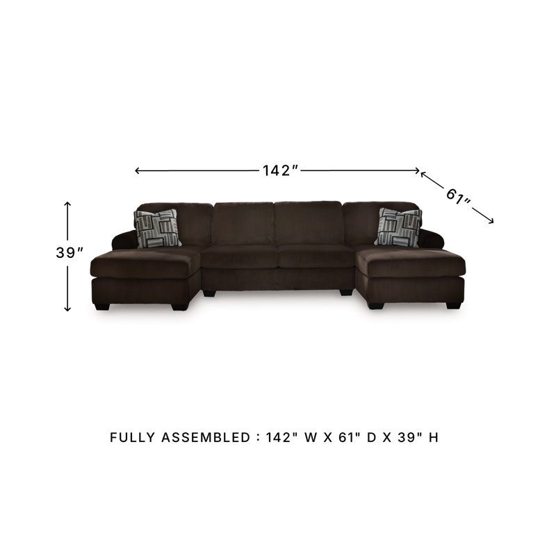 Maulik 3-Piece Sectional With Double Chaise
