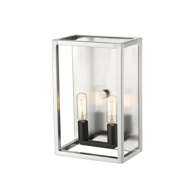 Plafonnier encastré 2 lumières Bedsworth, Nickel brossé