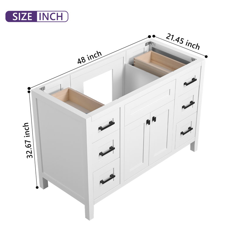 Mirren 48" Single Bathroom Vanity Base Only