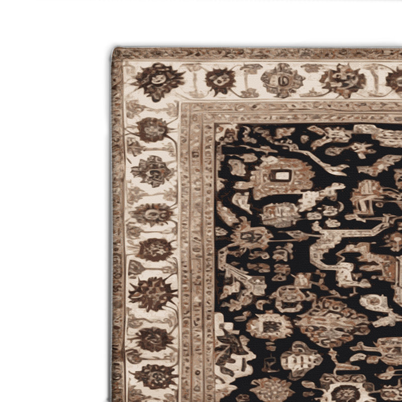 Tapis turc intérieur et extérieur brun, Rectangulaire 2 pi x 3 pi