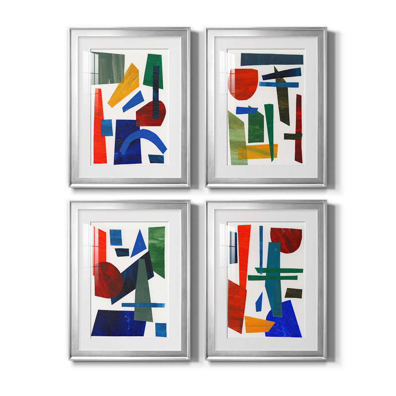 «Colorful Shapes I», reproduction encadrée de qualité supérieure - prête à être accrochée