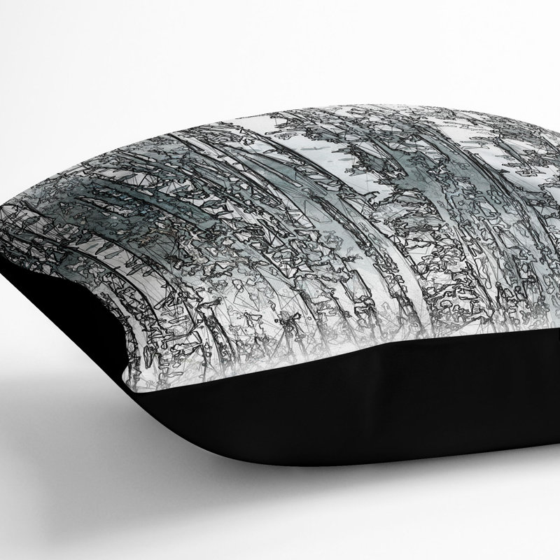 Square Cushion, 40cm H x 40cm W x 15cm D, Black