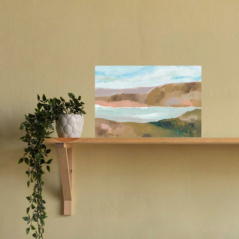 Argile et Ciel I Paysage abstrait contemporain de plage - Impression d'art mural, H 16 po x l 24 po
