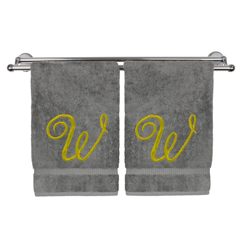 Super Plush Washcloth, Gray/Gold, W