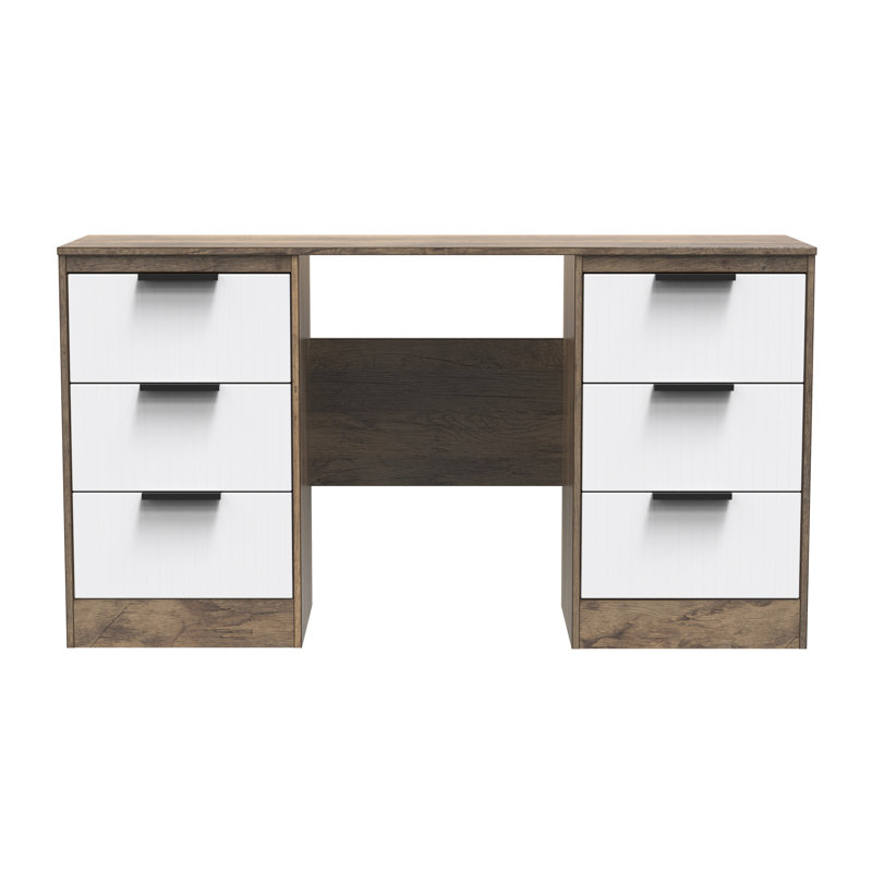 Berklie Dressing Table, White Matt/Vintage Oak