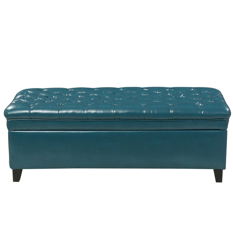 Teal Storage - Pu Covered Piece, 50 In. Deep, 20.5 Wide, 18.21 High, 31.71 Lb. Heavyweight Roomy With Storage, D, W, H,, Teal