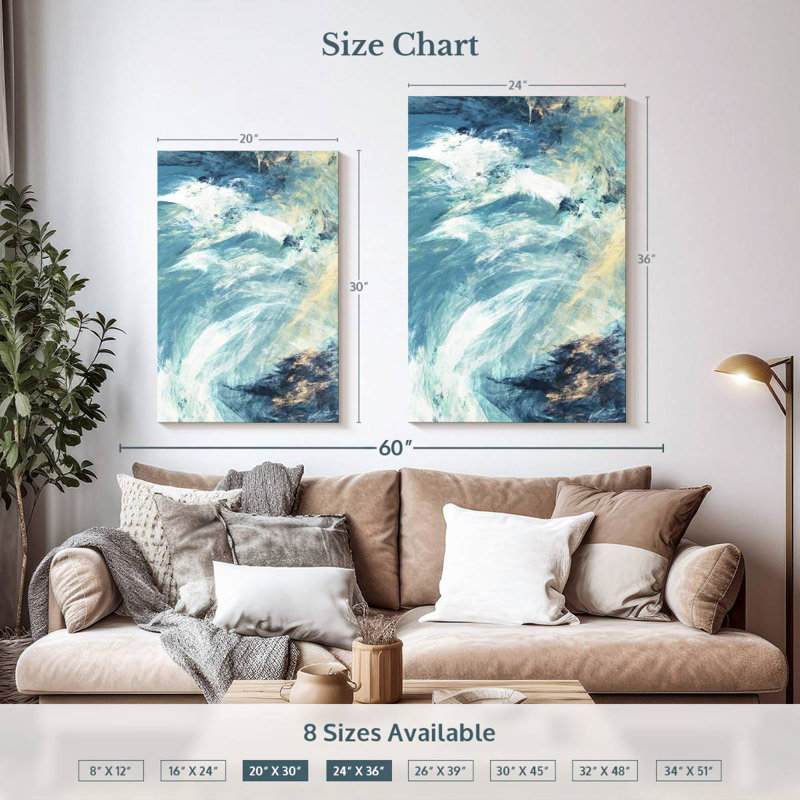 Avery Stormy Ocean, 36" H x 24" W