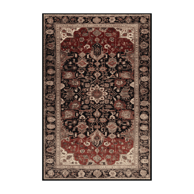 Tapis brun lavable à la machine, Rectangle 6 pi x 9 pi