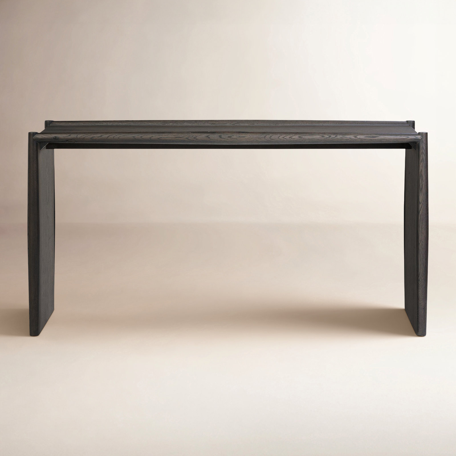 Cayenne 60'' Solid Wood Console Table, Smoked Black Oak