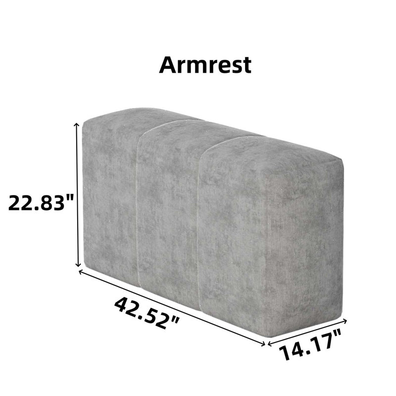 Canapé modulaire surdimensionné Modern, Gris