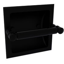  WZKALY Matte Black Recessed Toilet Paper Holder for