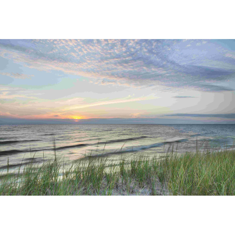 «Lake Michigan Sunset III» par Alan Majchrowicz - photographie sur toile tendue, H 20 po x l 30 po, Non