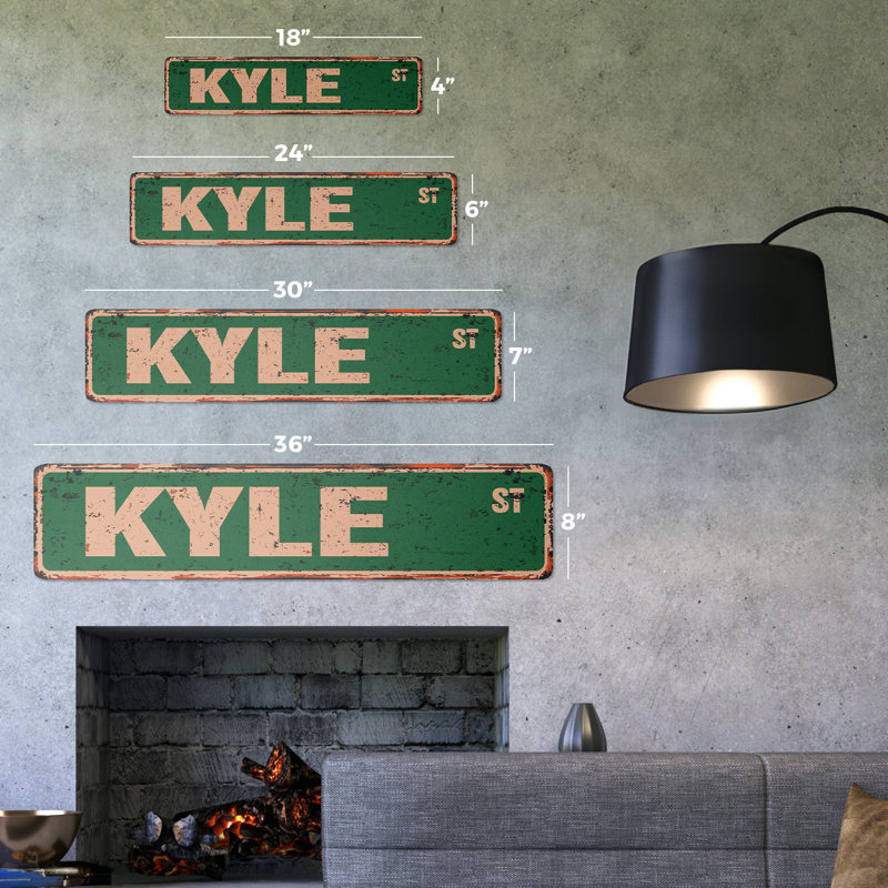 Plaque de rue en aluminium Kyle