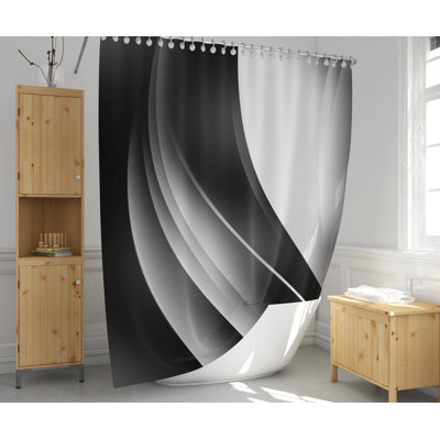 Rideau de douche simple abstrait Conecuh