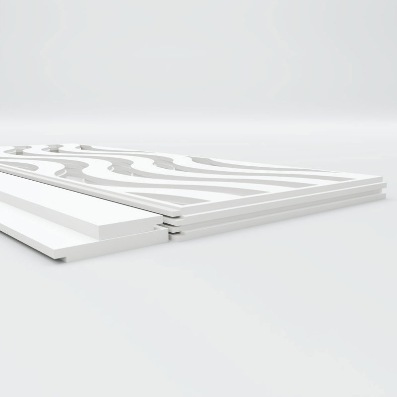 Panneaux muraux blancs 94,5 "(paquet de 4), L 44 po
