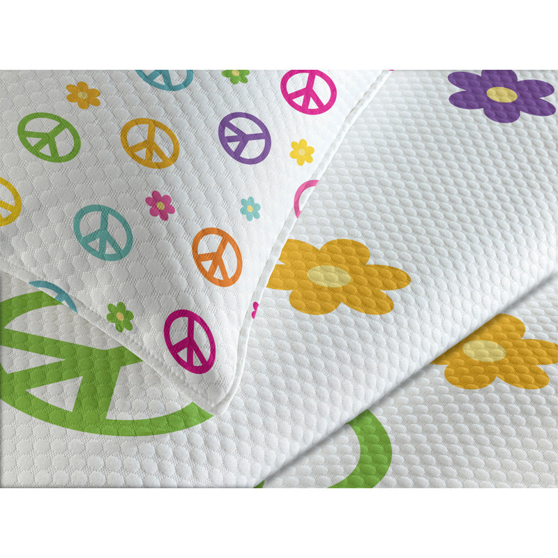 Ambesonne Colorful Bedspread Old, King Bedspread + 2 Standard Shams