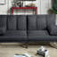 Ensemble de canapé modulaire en polyfibre noir 2 pièces