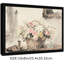 Nature morte, panier de fleurs noir encadré, impression d'aquarelle rétro-957648731