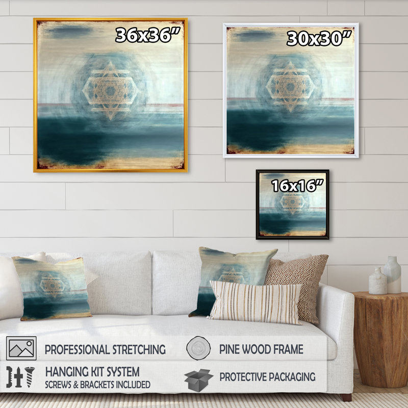 "Fondamental Patterns", impression encadrée sur toile, Noir, L 16 po x H 16 po