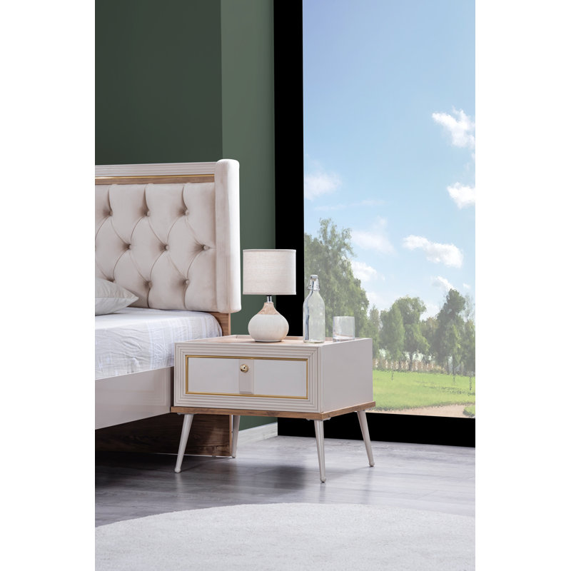 Leyt 1 Solid Wood Nightstand