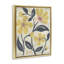 «Curved Bungalow Flowers», art mural encadré sur toile flottante brune, design par June Erica Vess-481337109-482150951