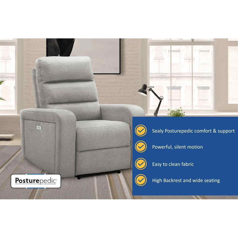 Sealy Posturepedic Hixon Motion Recliner with Adjustable Leg Rest