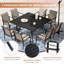 Ensemble repas de patio en métal pour 8 personnes avec table carrée Erilas-986485837