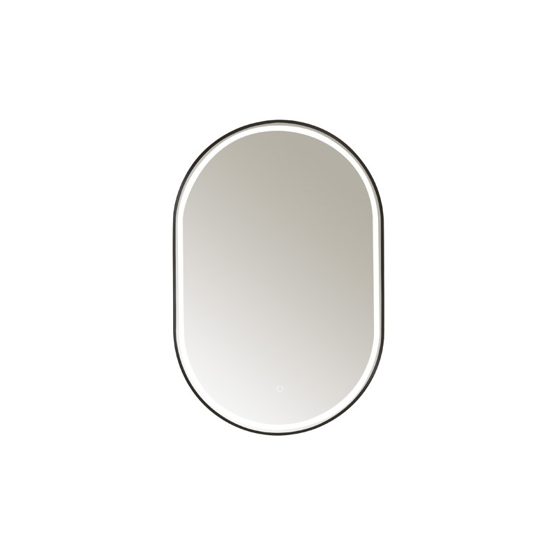 Miroir de salle de bain Orta, Noir mat, 36 po x 24 po