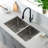 33'' L Undermount Double Bowl Stainless Steel Kitchen Sink