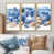 Toile avec cadre flottant or