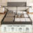 Modern Upholstered Platform Bed with Grid Tufted Headboard-470305084-470305085