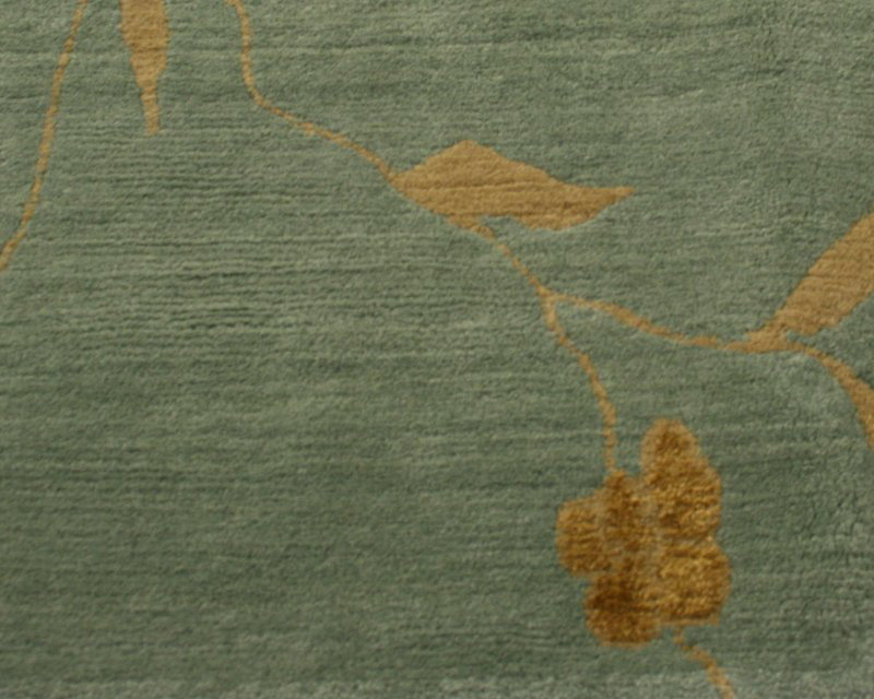 Climbing Floral Area Rug in Blue/Green/Yellow, Rectangle 8' x 10'
