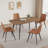 47.2'' Dining Table Set, Rectangular Modern Kitchen Table Set for Kitchen, Dining Room(1 Table 4 Chairs)-106341776-106341775
