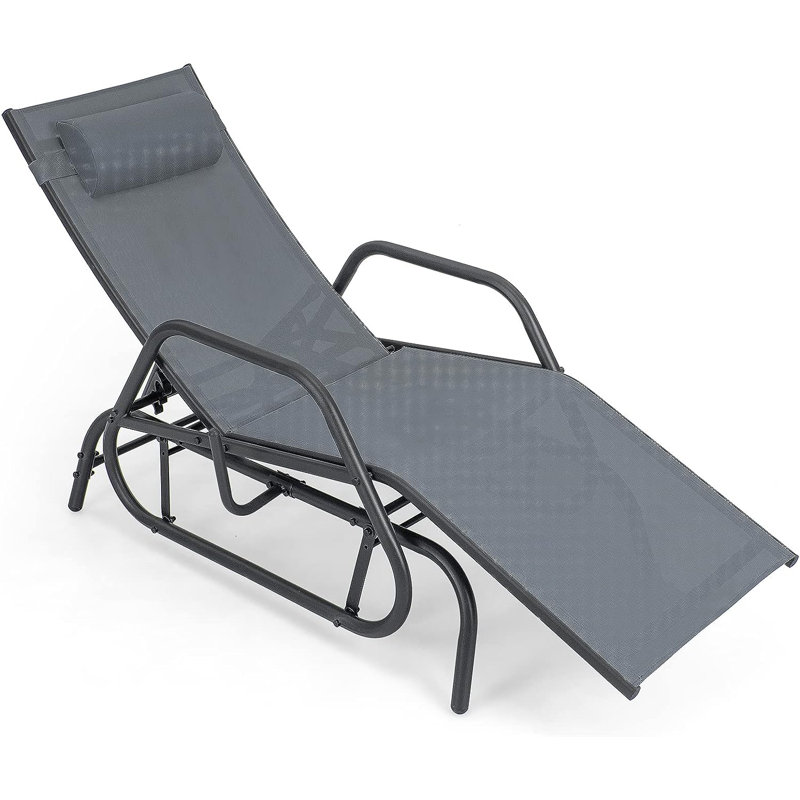 Mayard 152cm Long Reclining Single Chaise, Grey