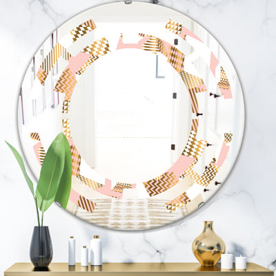 Miroir mural Space Rose Cubes I
