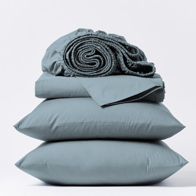 Adelaja 300 Thread Count Organic 100% Cotton Cool & Crisp Percale Weave Sheet Set