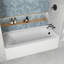Baignoire en alcôve droite en acrylique blanc brillant avec drain extérieur Streamline 60 po x 30 po Streamline-101699092