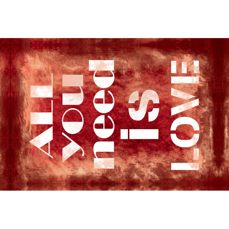 All You Need Is Red - Wrapped Canvas Print, 46cm H x 30cm W x 3.8cm D