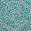 Tapis rond rond bicolore bleu marine / blanc Annalena-650083528