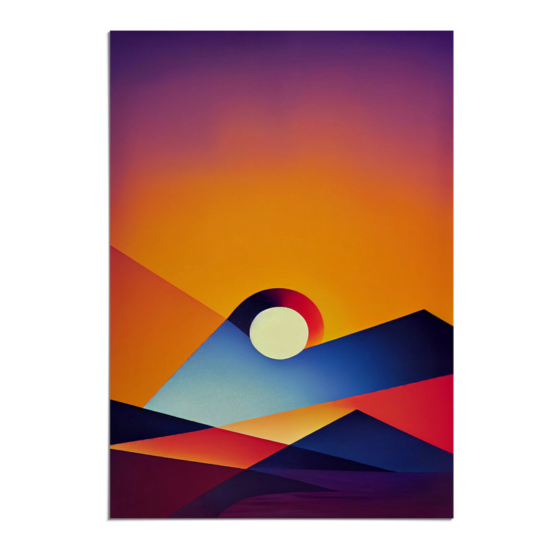 XV1022-5055X Vivid Sunset Abstract - Print, Paper, 42cm H x 29.7cm W, No Matte