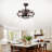 Best Sells Modern Enclosed Ceiling Fan Indoor With Remote Control And Bladeless Rust Red Industrial Ceiling Fan Light Kit
