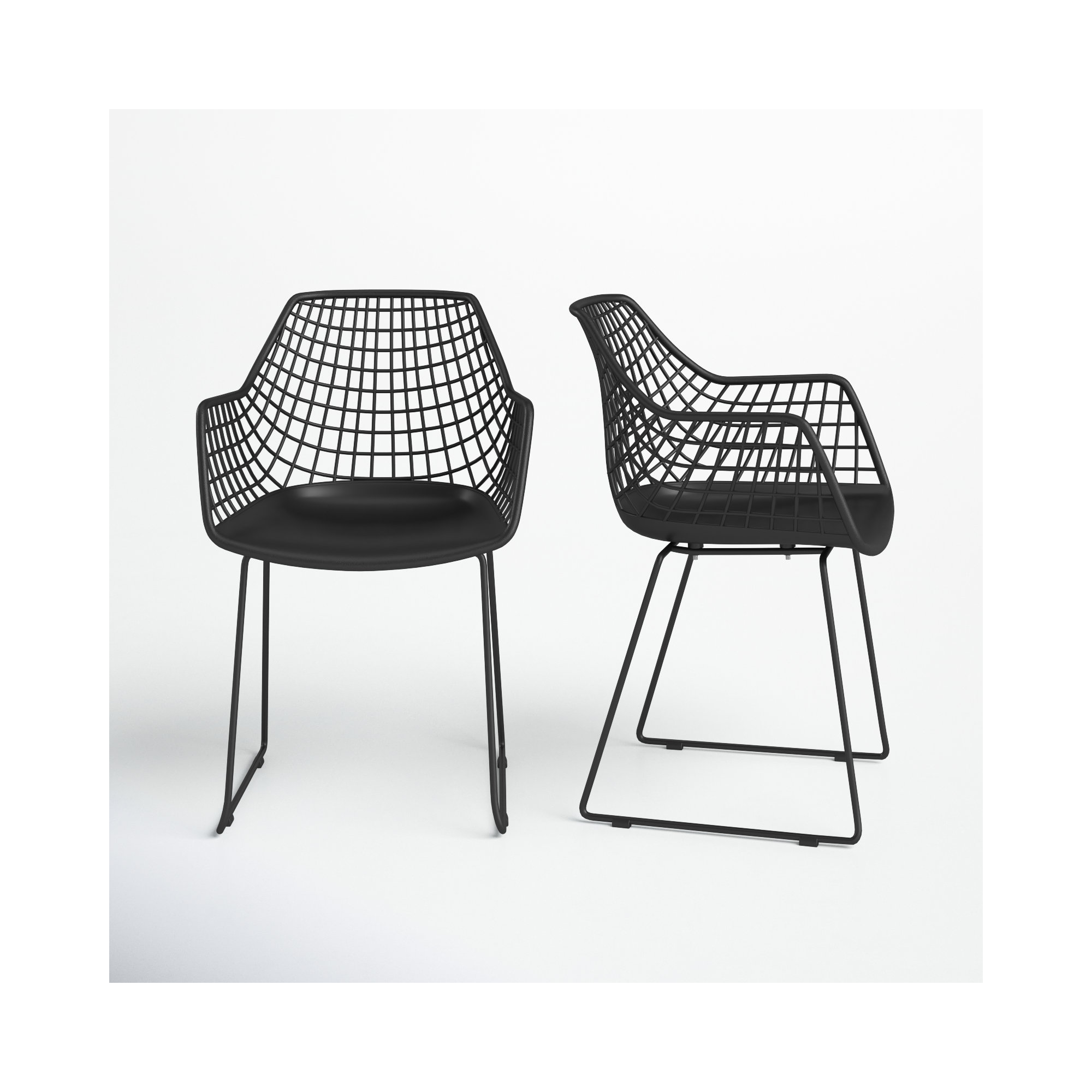Norton Patio Dining Armchair, Black