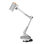 Lampe de bureau à bras articulé de 79 cm de haut avec accent en bois, grande taille, lampe de table en métal réglable, culot E26 25 W max, grise