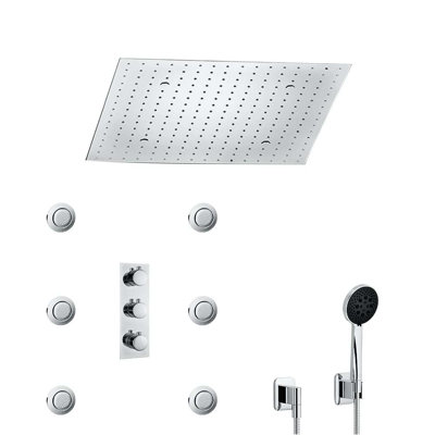 Grand ensemble de douche à pluie de luxe Sofia pour votre salle de bain