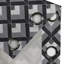 Rideau à œillets gris et noir à 2 panneaux East Urban Home, 50 po, gris noir pâle-106355071