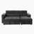Pull-Out Sofa Bed L-Shape Sectional Sofa with Adjustable Headrest, Wireless Charging