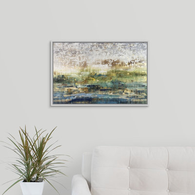Emerald and Aqua Painting on Canvas