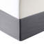 Literie grand gris / pêche - coton imprimé, floral, rembourrage, jupe de lit et 3 coussins rembourrés, design,-119104857-119104858